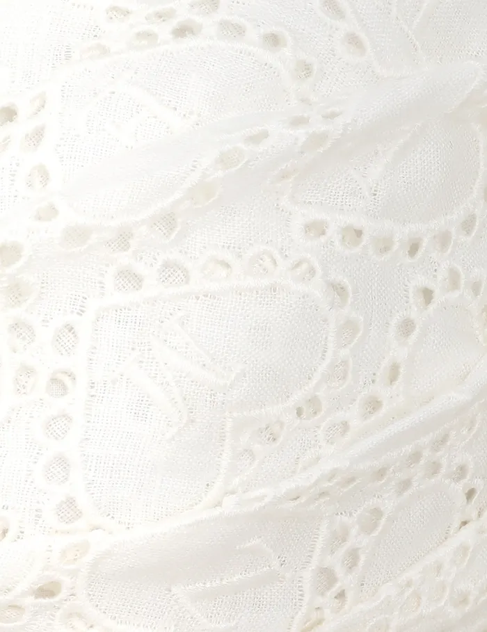 Women Zimmermann Tops Crush Embroidered Bralette Ivory