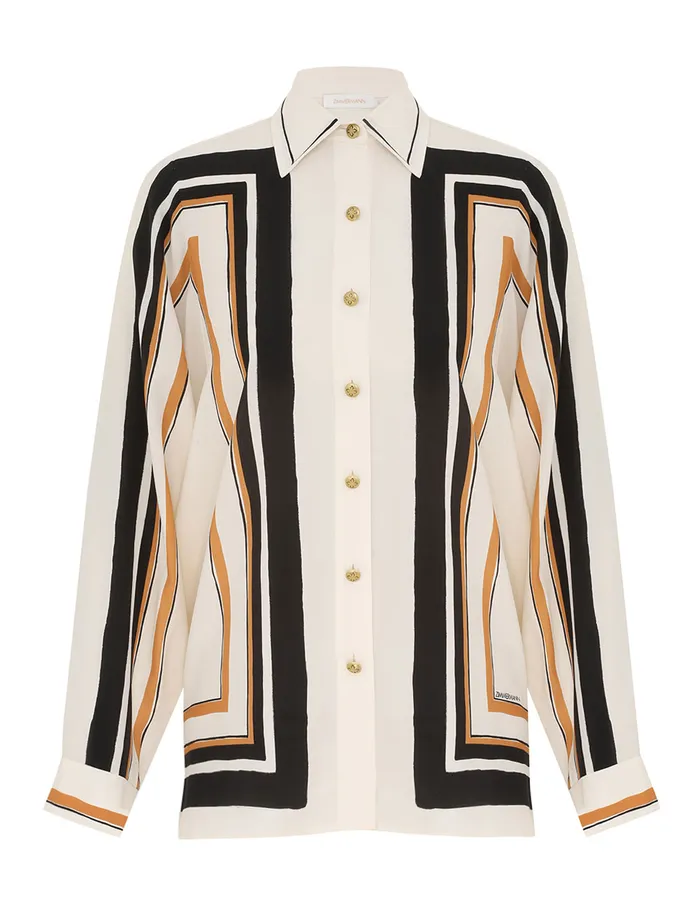 Women Zimmermann Tops Oversized Shirt Stripe