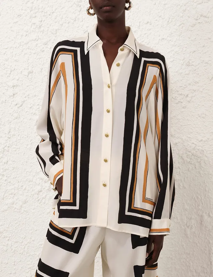 Women Zimmermann Tops Oversized Shirt Stripe