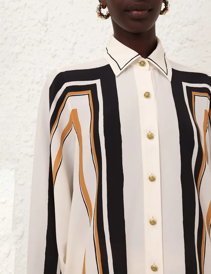 Women Zimmermann Tops Oversized Shirt Stripe