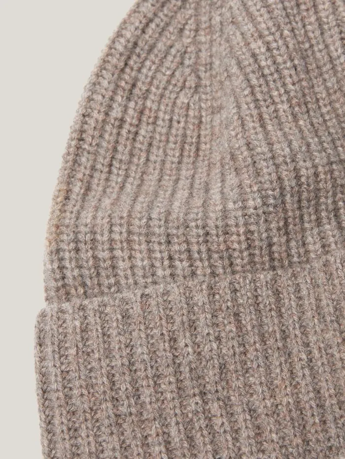 Wool Cashmere Blend Beanie Oatmeal Women Jigsaw Knitwear and Cashmere