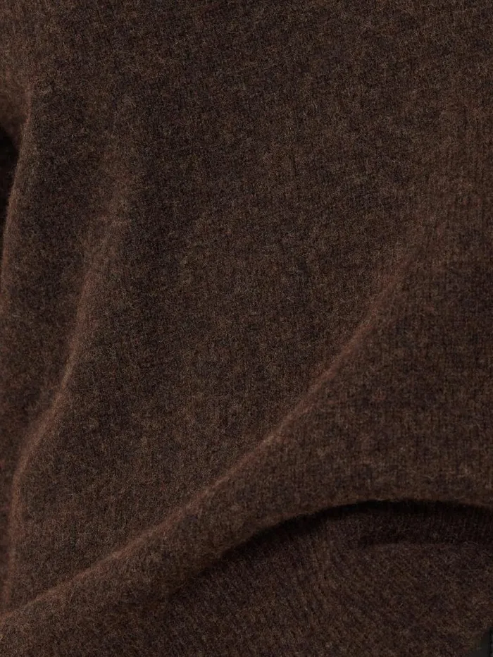 Wool Cashmere Blend Collar Jumper Brown Women Jigsaw Knitwear and Cashmere