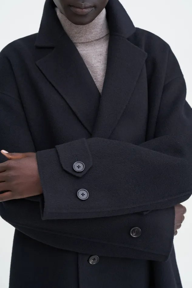 Wool Cashmere Jacket Black Coats and Jackets filippak Women Wool Cashmere Jacket Black Coats and Jackets filippak Women
