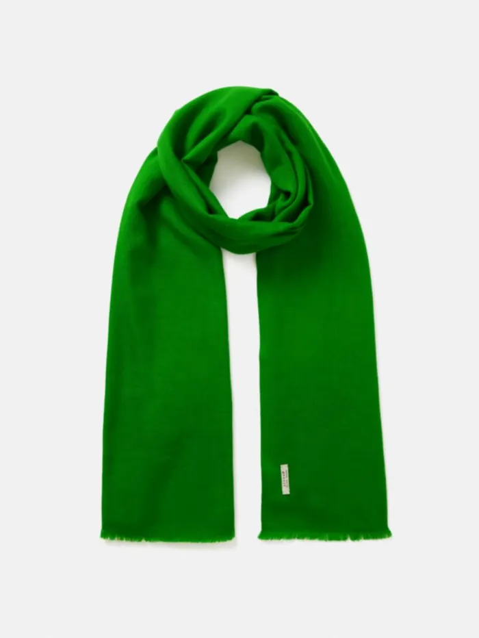 Wool Silk Pashmina Green Women Jigsaw Ponchos and Scarves