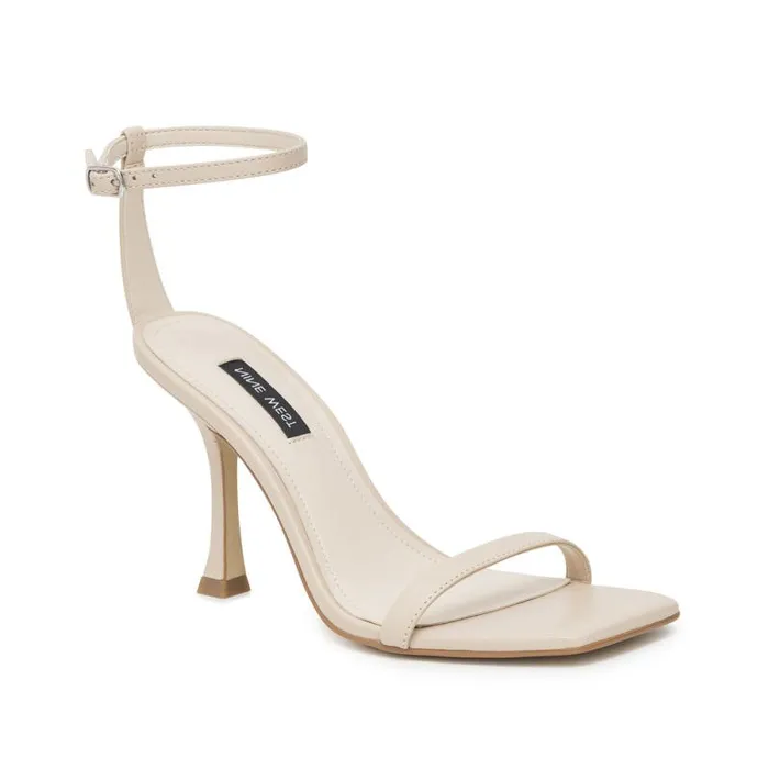 Yess Ankle Strap Sandals Ivory Leather Women Nine West Sandals Yess Ankle Strap Sandals Ivory Leather Women Nine West Sandals
