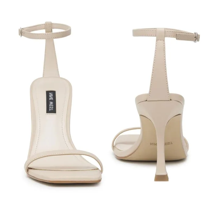Yess Ankle Strap Sandals Ivory Leather Women Nine West Sandals Yess Ankle Strap Sandals Ivory Leather Women Nine West Sandals