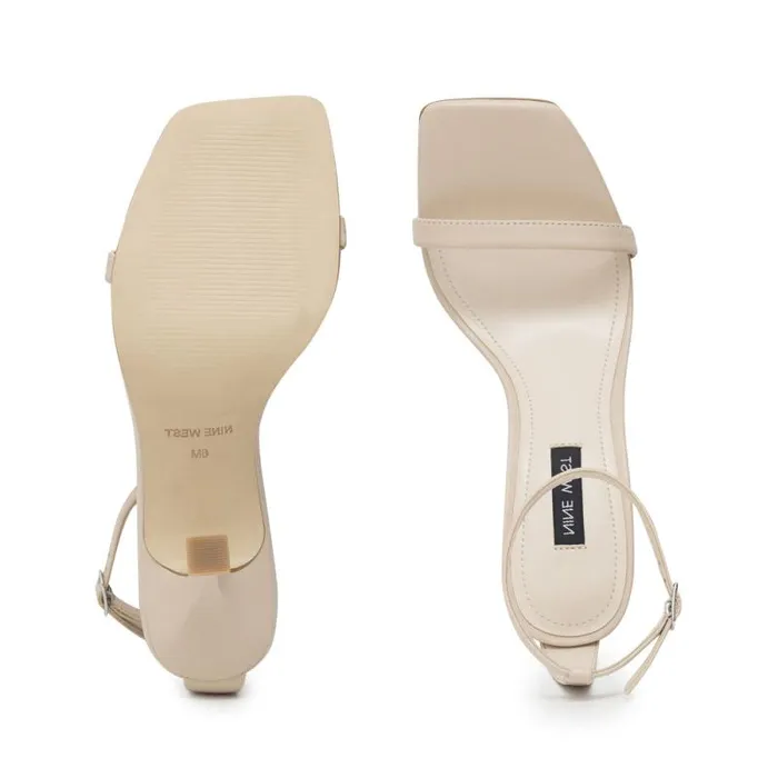 Yess Ankle Strap Sandals Ivory Leather Women Nine West Sandals Yess Ankle Strap Sandals Ivory Leather Women Nine West Sandals