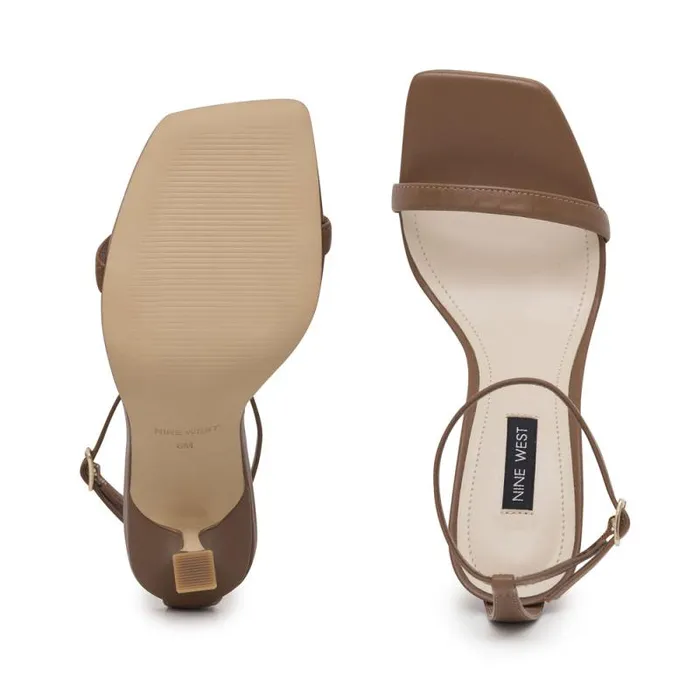 Yess Ankle Strap Sandals Light Brown Leather Women Nine West Sandals Yess Ankle Strap Sandals Light Brown Leather Women Nine West Sandals