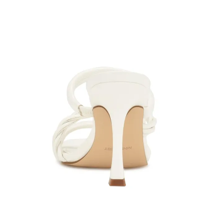 Yester Heeled Slide Sandals White Women Nine West Heels Yester Heeled Slide Sandals White Women Nine West Heels