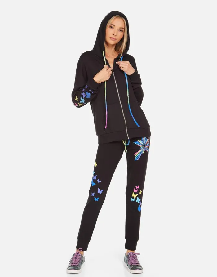 Yolanda Shooting Star Black Women Lauren Moshi Hoodies
